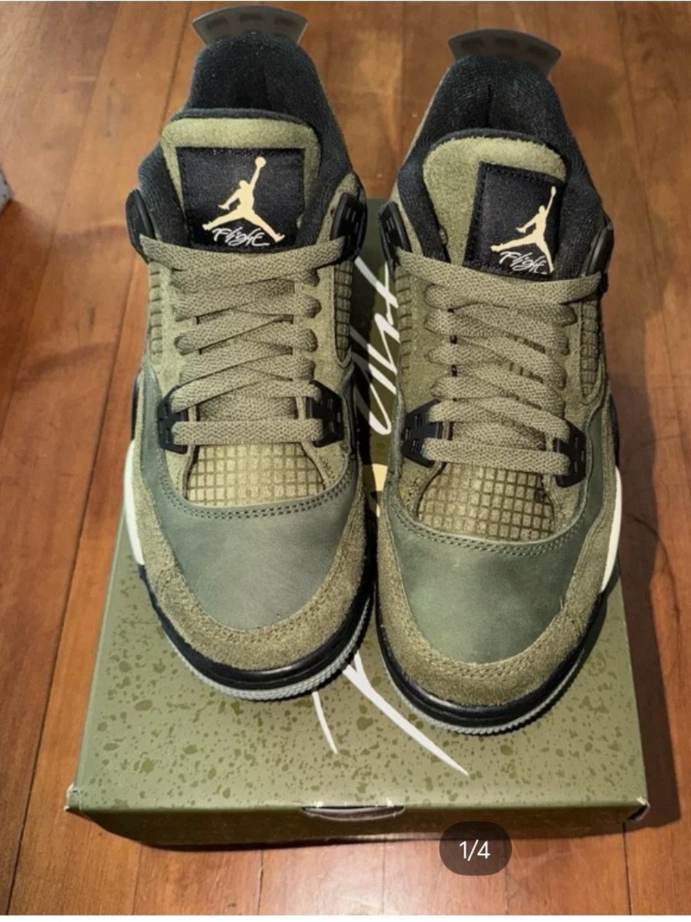 Air Jordan 4 Retro 'Shimmer' Olive Green
